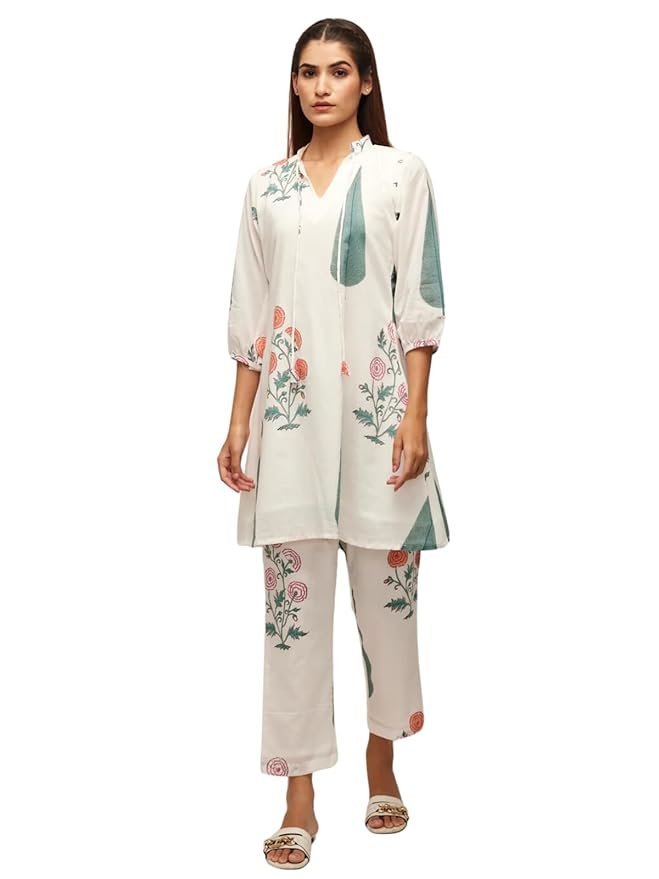 51k86oHmxL._SY879_.jpg Women's Rayon Co Ord Set For Women | Co Ord Set For Women Stylish | Kurta Set For Women | Kurta Set | Ethnic Co Ord Set For Women | 3/4 Sleeve Co-Ord Set - Image 1